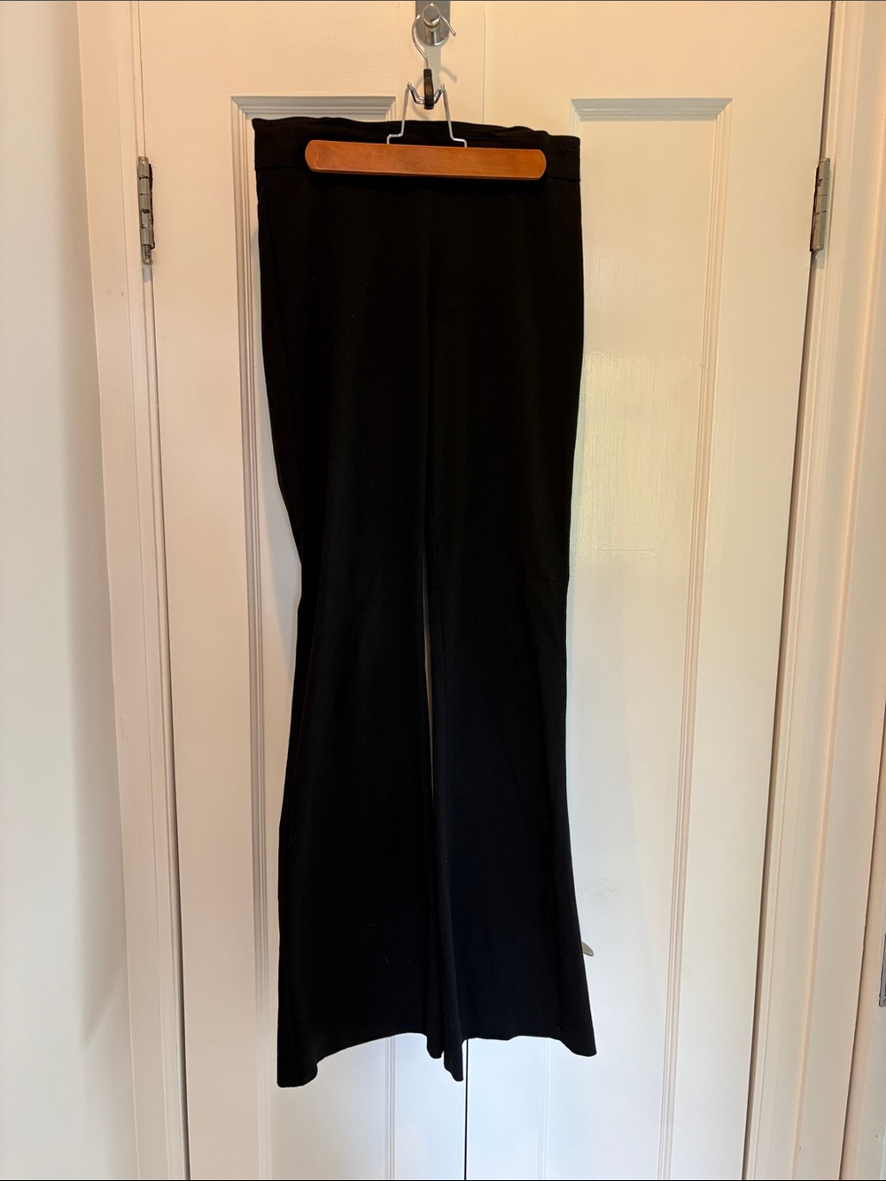 Women's Black Lightweight Pull-On Flare Pants